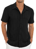 KING SAMP ARTICLE #5310 Mens Casual Button Down Shirt Summer Short Sleeve Cuban Vacation Beach Shirts